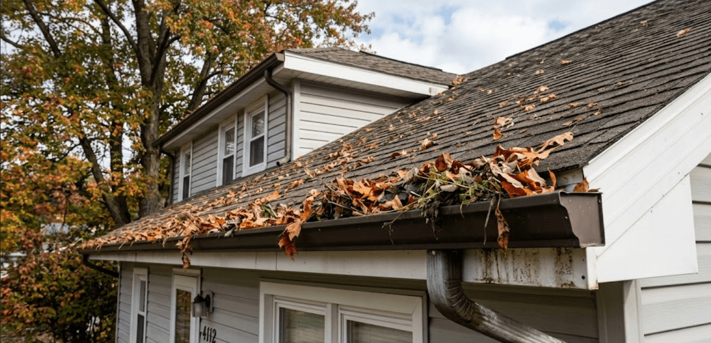 Open gutters before gutter guard installation